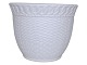 Bing & GrøndahlWhite flower pot with a tight basket-weave pattern