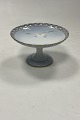 Danam Antik presents: Bing and Grondahl Seagull with Gold Cake Dish on foot with pierced border