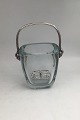 Danam Antik presents: Holmegaard / Dansk Guldsmede-Haandvaerk Ice Bucket Sterling Silver Handle and grate