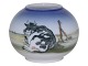 Royal CopenhagenLille unika vase med sortbroget ko ...