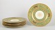 L'Art presents: Hutschenreuther, set of six large gilded dinner plates.