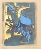 Endre Nemes, farvelitografi, listet svensk billedkunstner.