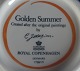 Golden Summer Royal Copenhagen dänisch Fayence Geschirr, runde Saucieren mit Deckel oder kleine Terrine.
