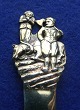 Der kleine Klaus und der große Klaus Kinderlöffel in vergoldetem dänisch Silber