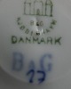 Blåmalet riflet B&G porcelæn. grødtallerkener 19cm