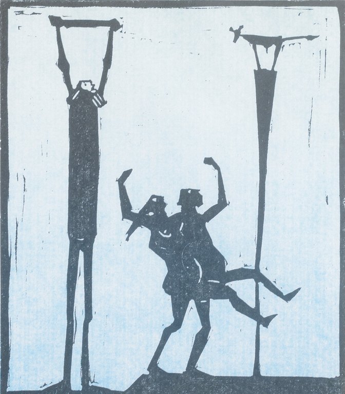 Åke Holm, Sverige.Træsnit, 1970’erne.