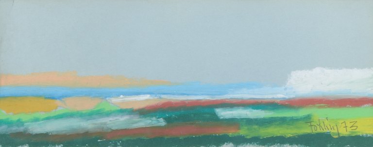 Gunnar Fohlin, Sweden.Pastel on paper, 1973.