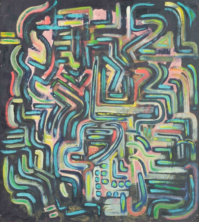 Carsten HellströmSwedish artist“Krets II”.Oil on board, 1982.