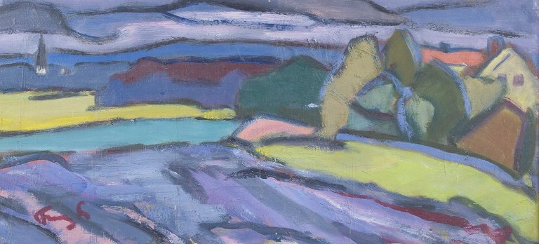 Swedish artistLandscapeOil on board