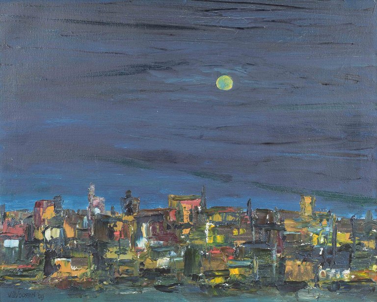 Van de Vooren, dutch artist.Bartholomeusnacht, 1969Oil on canvas