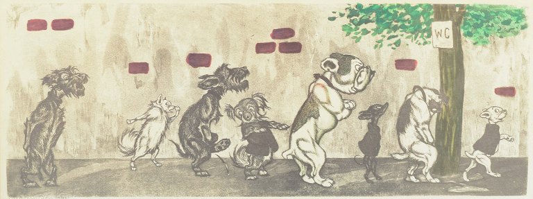 Boris O’ Klein“Dirty Dogs of Paris”.Offset print.