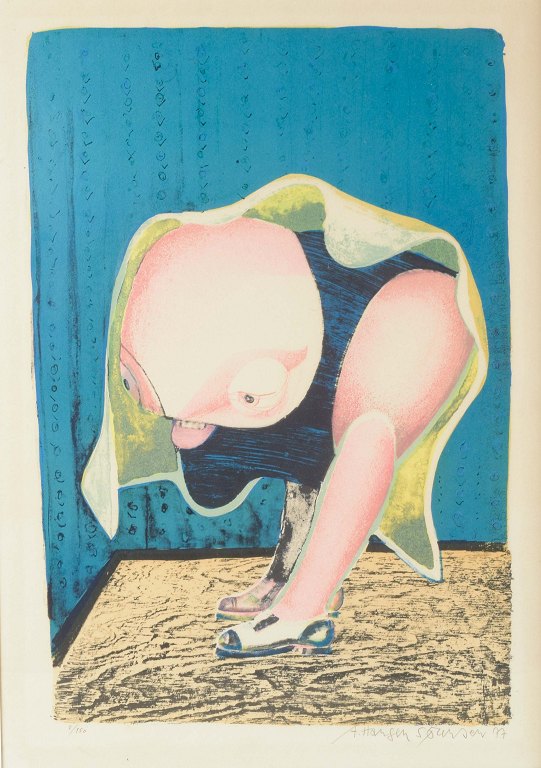 Arne Haugen SørensenComposition.Colour lithograph.