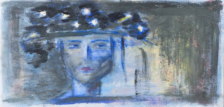 Swedish artistWoman’s Face.Oil on canvas.