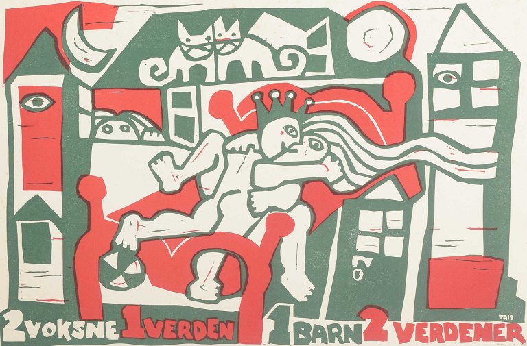 Henning Tais Hedin (f. 1946)Prøvetryk. 1978.