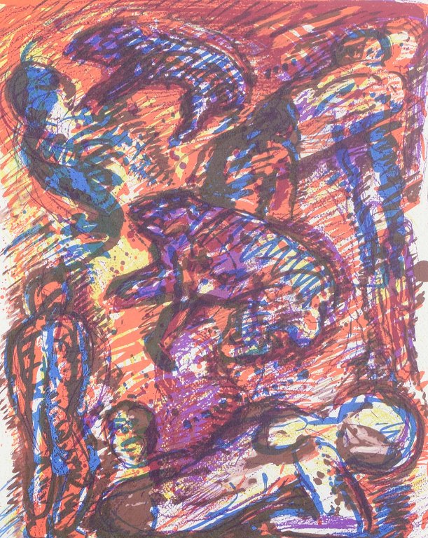 Jørgen Teik Hansen (f. 1947)Farvelitografi.