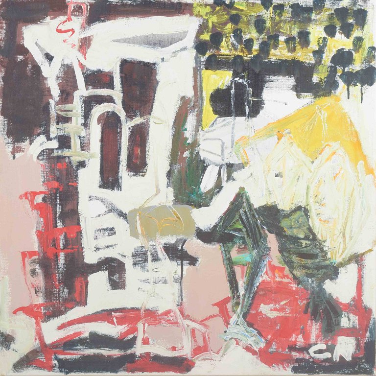 Christel Maria Nolle (b. 1944)“Landscape”. 1995.Oil on canvas.