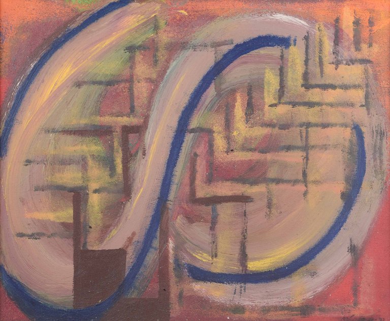 Scandinavian artistAbstract composition.Oil on canvas.