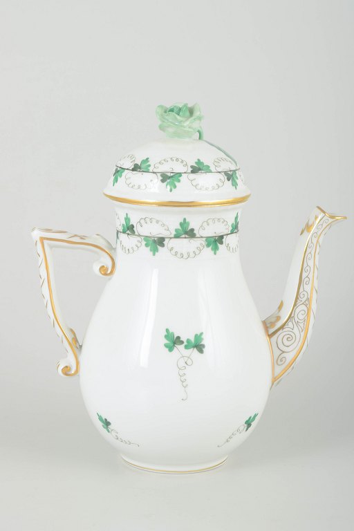 Herend, HungaryMocha pot with lid, mid-20th century.