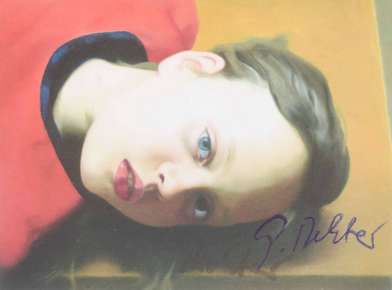 Gerhard Richter (b. 1932)“Betty”.Colour offset/Postcard, hand-signed.