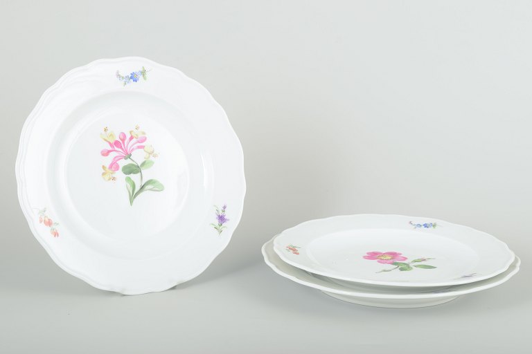 MeissenThree salad plates, c. 1930s.