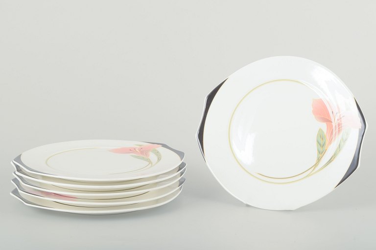 Villeroy & Boch6 kagetallerkener “Iris”, 1980’erne.