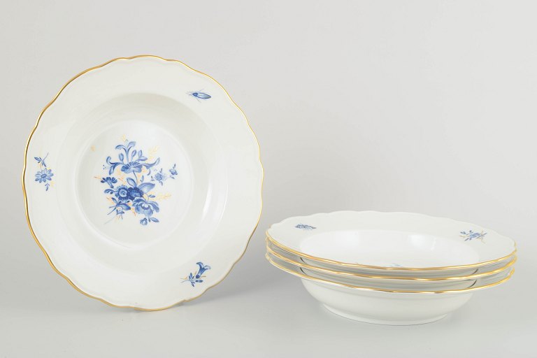 Meissen4 deep plates, early 20th century.