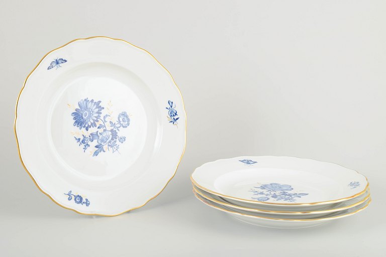 Meissen4 dinner plates, early 20th century.