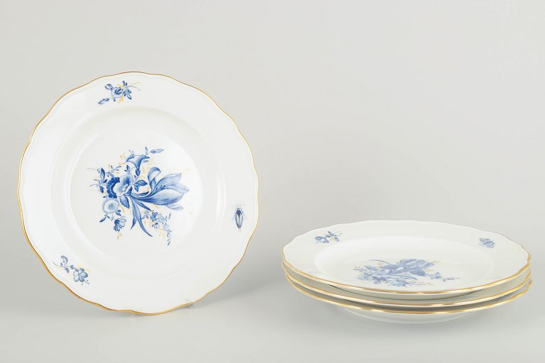 Meissen4 lunch plates, early 20th century.