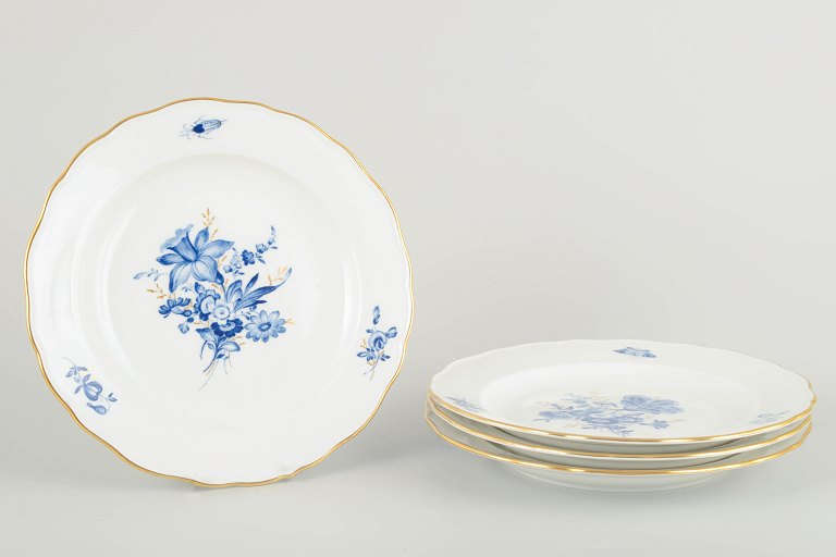 Meissen4 lunch plates, early 20th century.