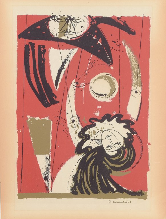 Åke Arenhill (1920–2018)Color lithograph.