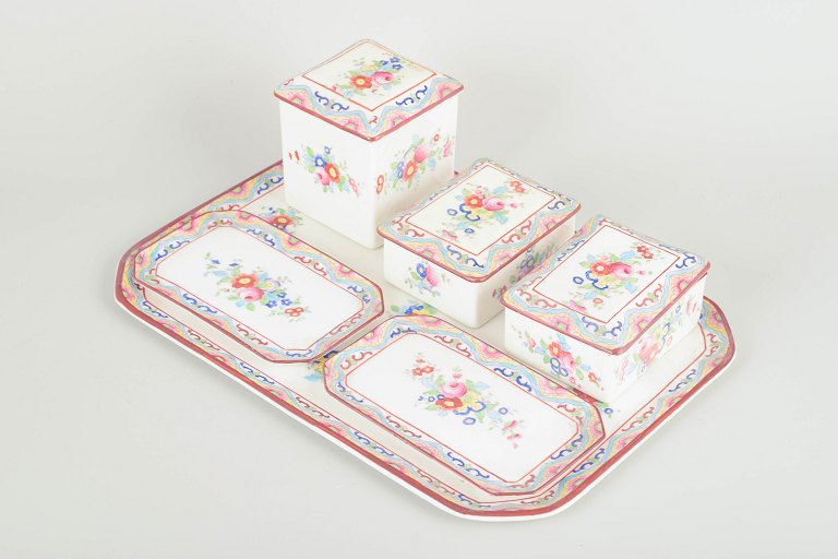 Foley Art China (John Aynsley & Sons)Hand-painted porcelain “Peacock” set, mid-20th century.