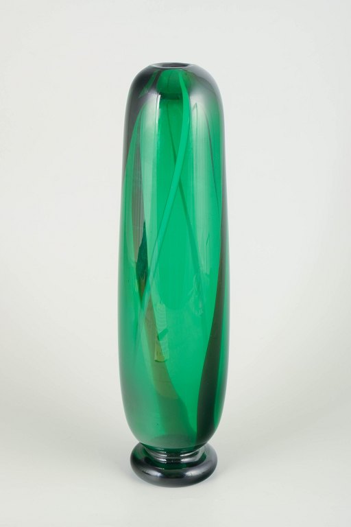 Skandinavisk studioglasStor kunstglas vase, ca. 1970’erne.