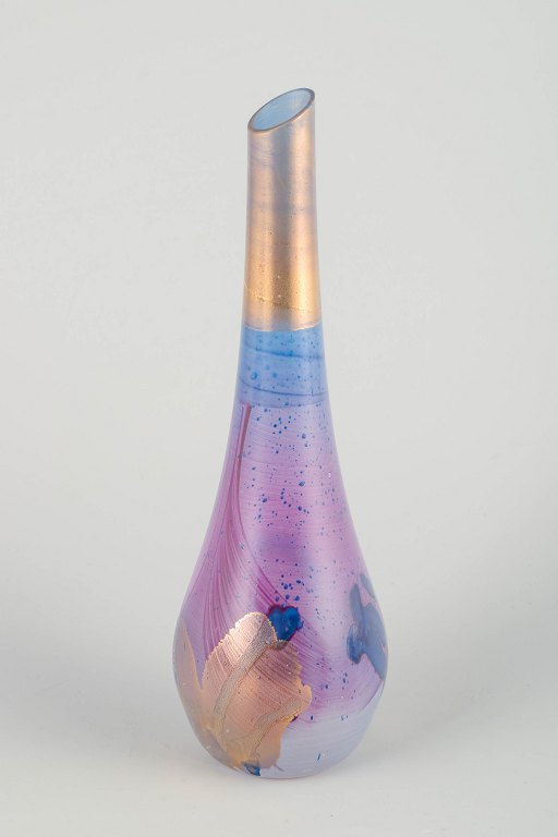 French studio glass vase, 1980s.
