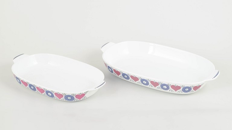 Marianne Westman for Rörstrand.Two ovenproof dishes, Silja model, 1960s.