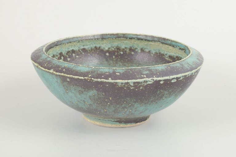 Scandinavian studio potter.Unique bowl, 1970s.