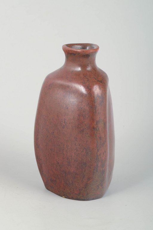L. Hjorth, Denmark.Triangular Vase, Mid 20th Century.