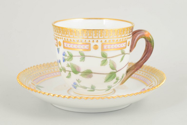 Royal Copenhagen Flora Danica Demitasse Cup with Saucer, 1960s