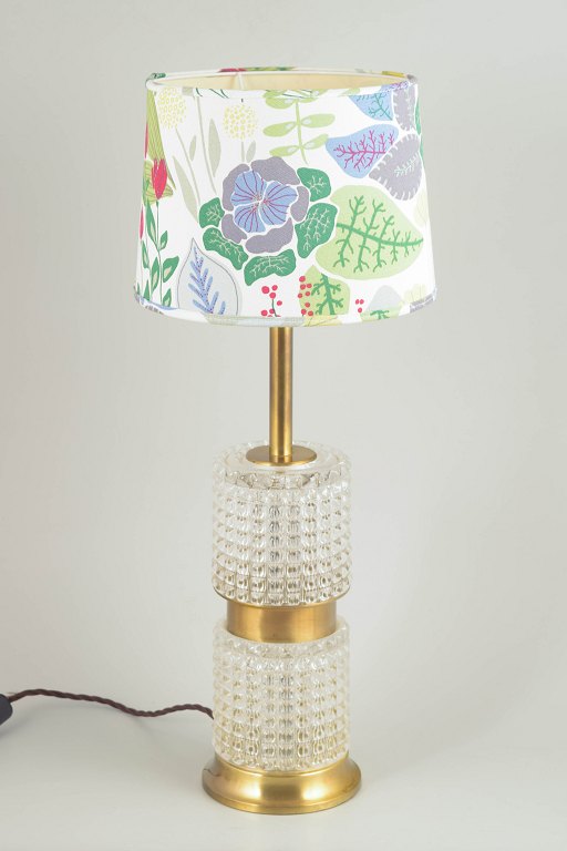 Swedish designer table lamp with shade by Josef Frank.