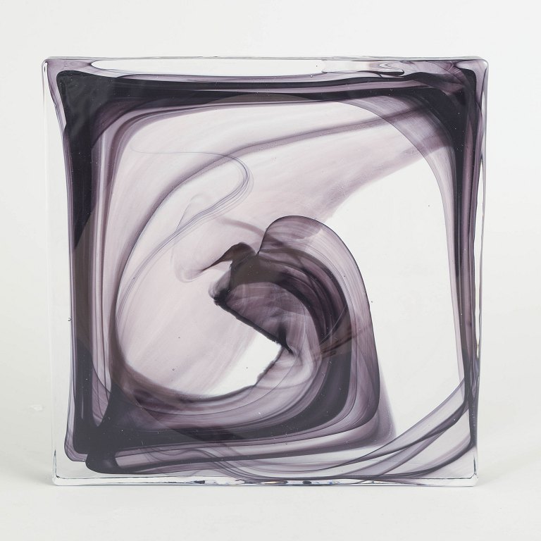 Kosta Boda, Cirrus Black, art glass object.