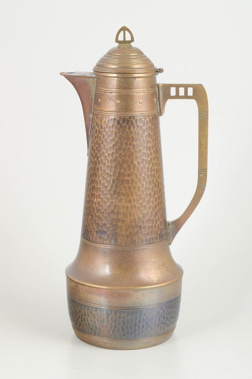 German large copper coffee pot, Art Nouveau.