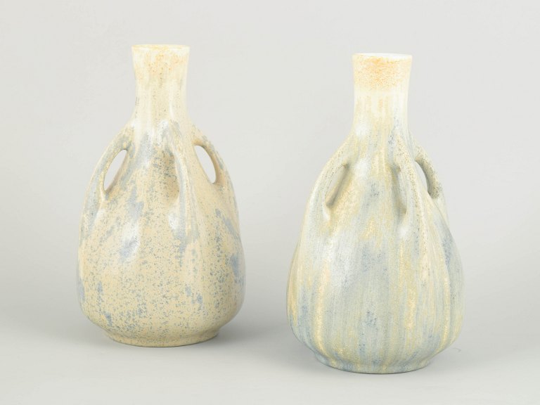 Rörstrand, pair of art nouveau vases.
