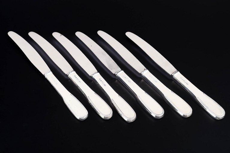 Evald Nielsen lunch knives, set of six. Model number 14.