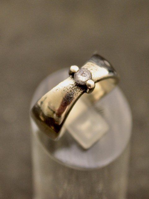 Sterling sølv ring med klar sten