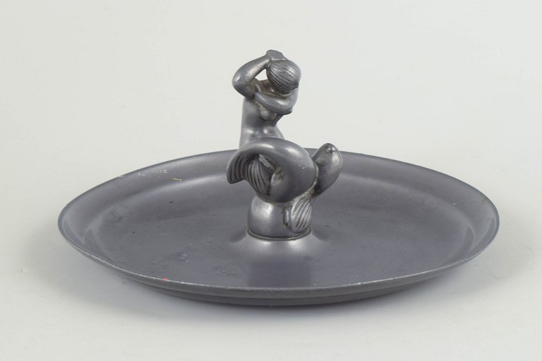 Just Andersen, art deco fad med havfruefigur.