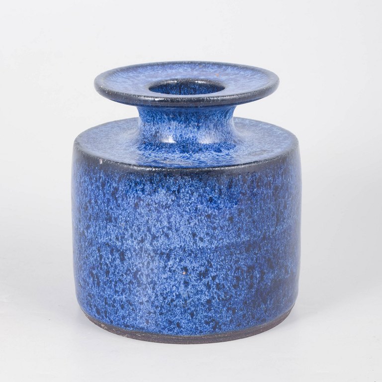Stogo Denmark, blue stoneware vase.