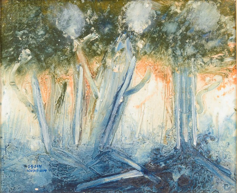 Sven-Göran Svensson G:son, oil painting, listed Swedish visual artist.