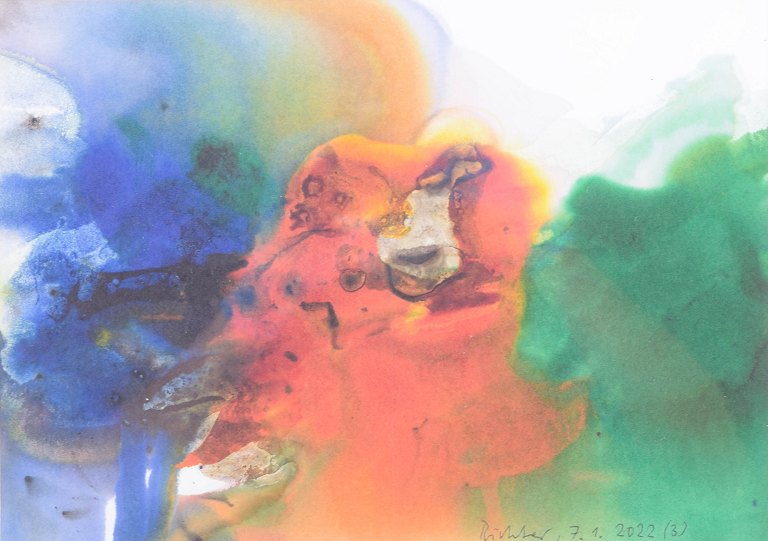 Gerhard Richter, offset print, internationally acclaimed German visual artist.