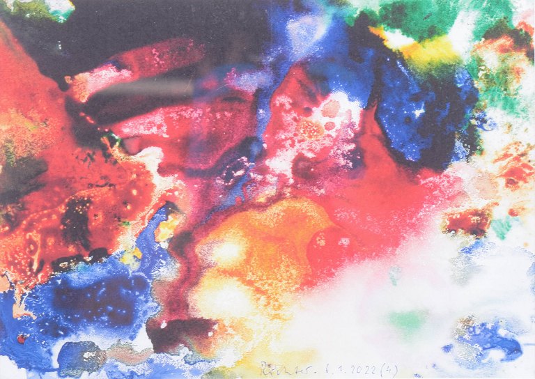 Gerhard Richter, offsettryk, internationalt anerkendt tysk billedkunstner.