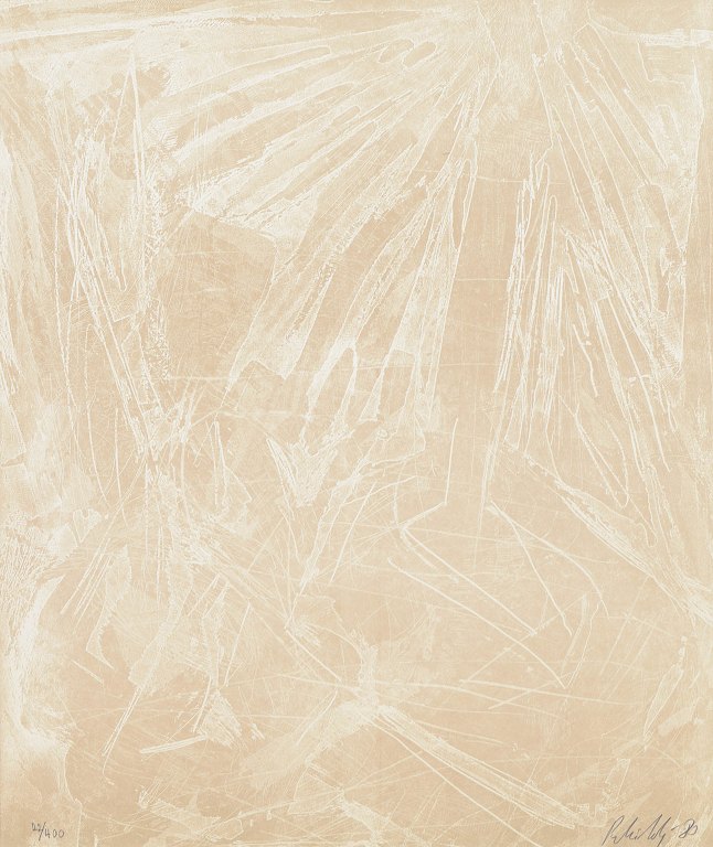 Per Kirkeby, colour zincograph, listed Danish visual artist.