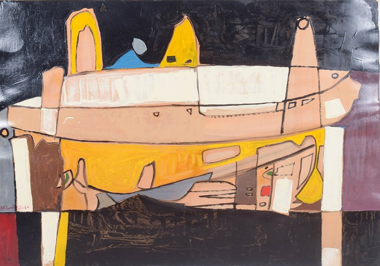 H. V. Sandberg (1922–2004), oil on board, listed Swedish artist.